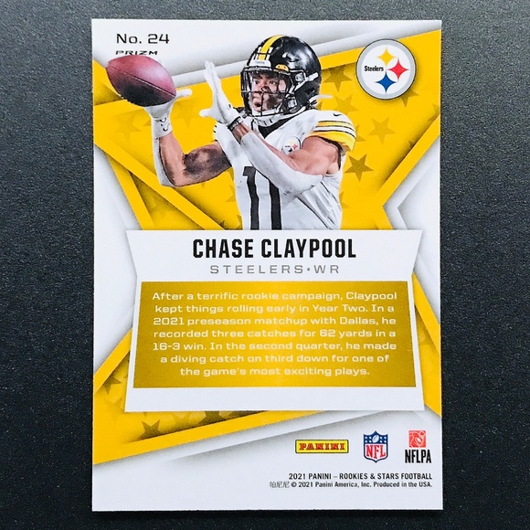 Chase Claypool - 2021 Rookies and Stars Pulsar Prizm #24 - Picture 2 of 2